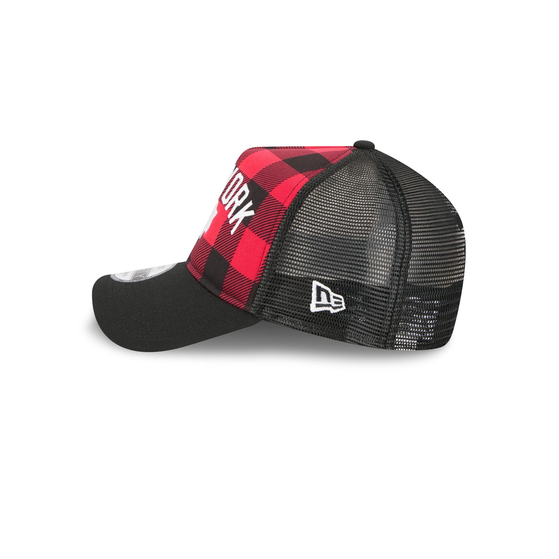 New York Knicks Evergreen Check 9FORTY A-Frame Trucker Hat
