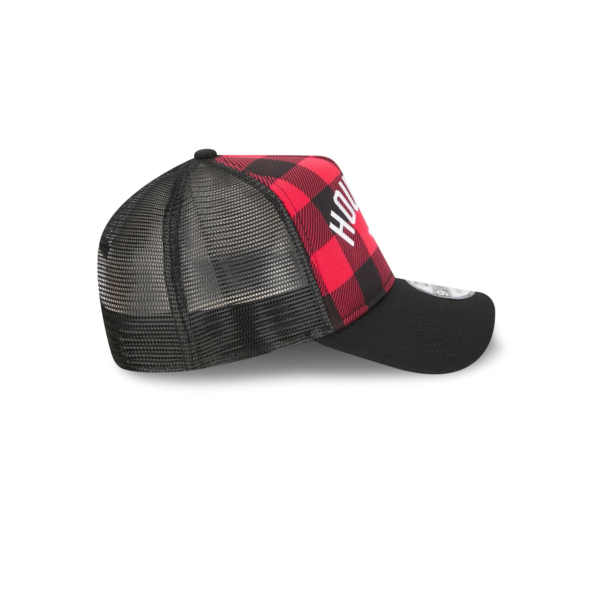 Houston Astros Evergreen Check 9FORTY A-Frame Trucker Hat