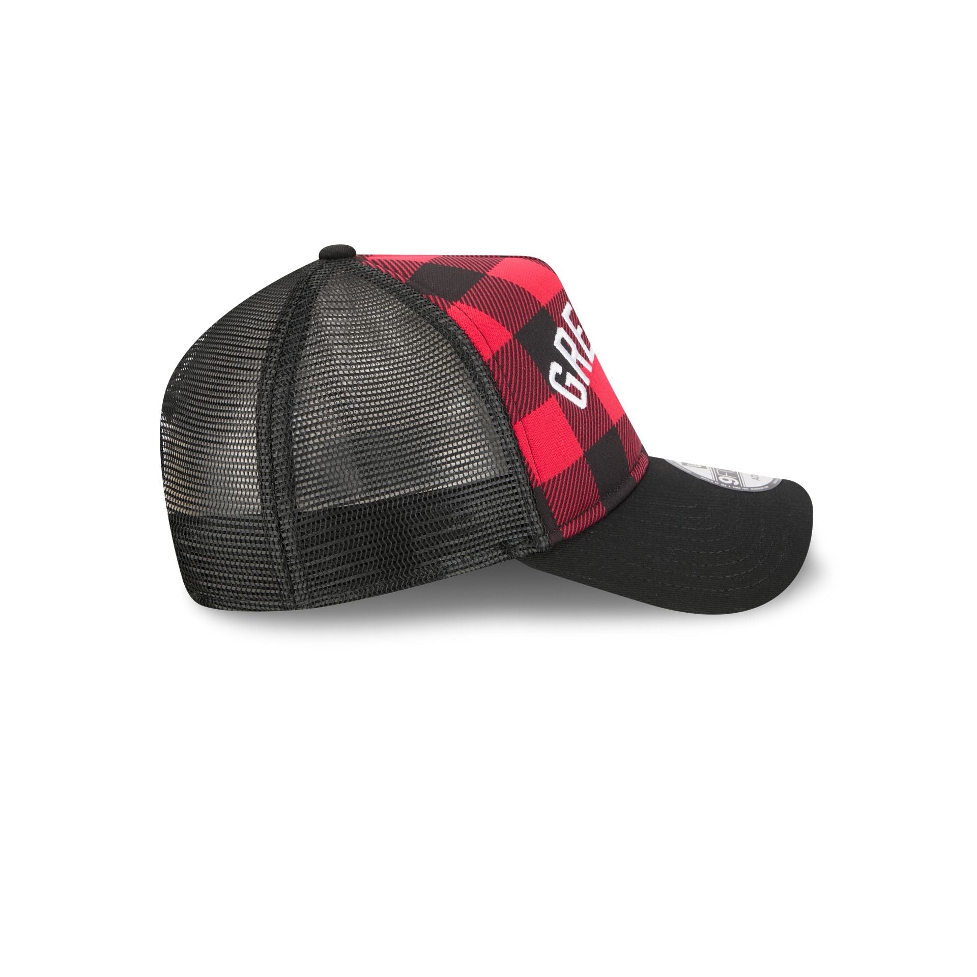 Green Bay Packers Evergreen Check 9FORTY A-Frame Trucker Hat