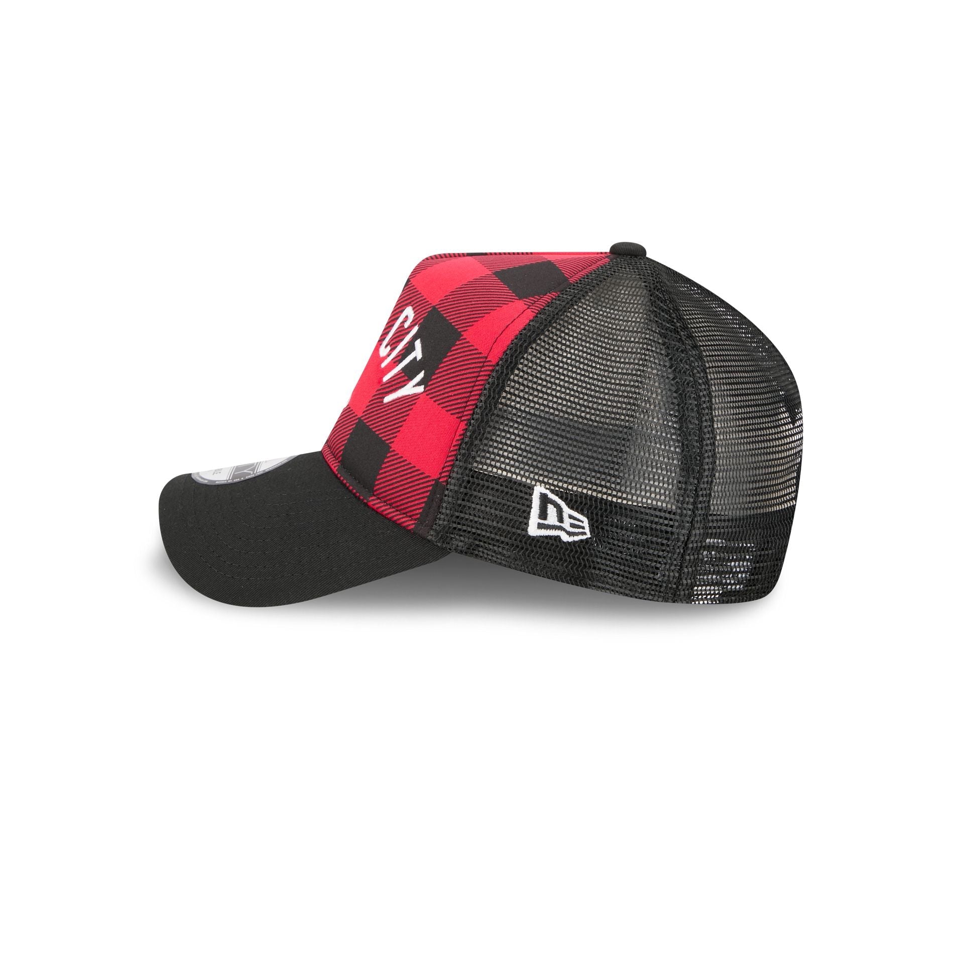 Kansas City Chiefs Evergreen Check 9FORTY A-Frame Trucker Hat