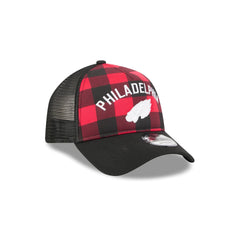 Philadelphia Eagles Evergreen Check 9FORTY A-Frame Trucker Hat