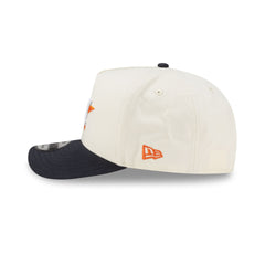 Houston Astros Cotton Brush Chrome Pre-Curve 9FIFTY A-Frame Snapback Hat