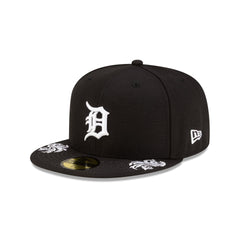 Detroit Tigers Script Black and White 59FIFTY Fitted Hat