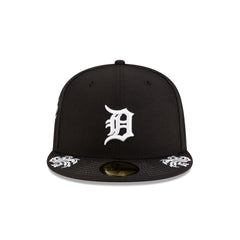 Detroit Tigers Script Black and White 59FIFTY Fitted Hat
