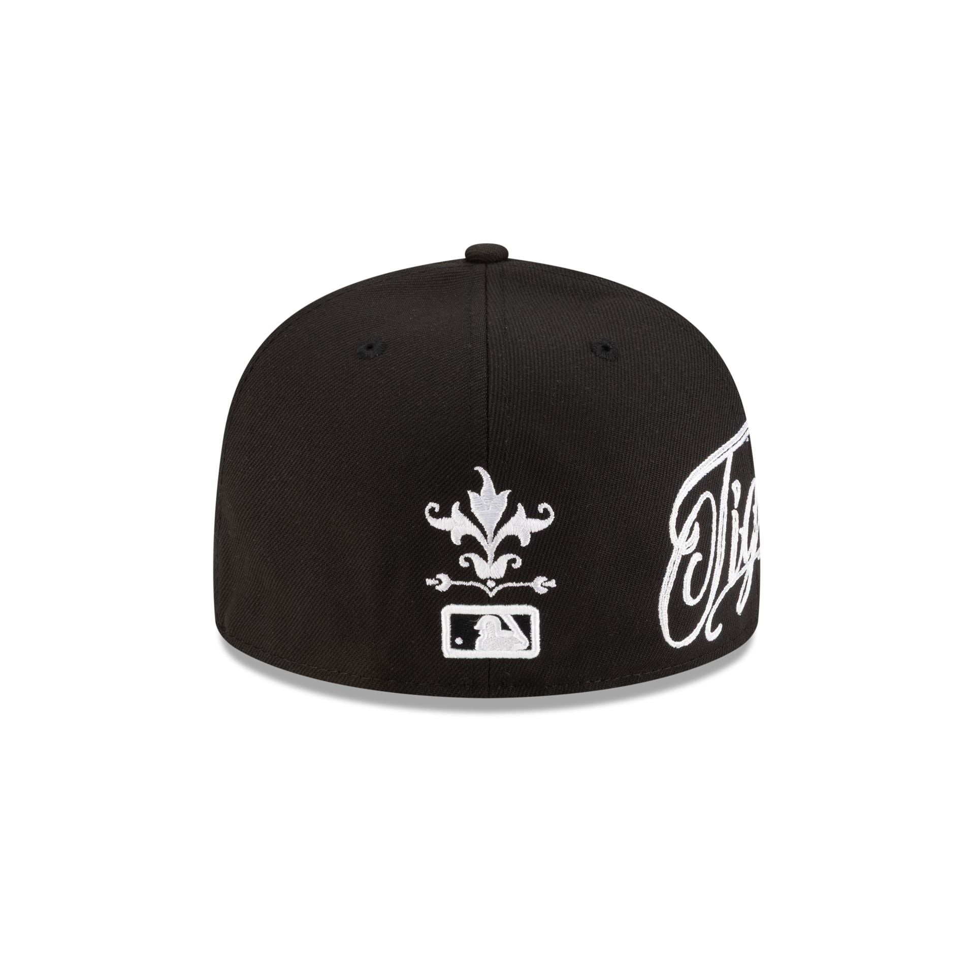 Detroit Tigers Script Black and White 59FIFTY Fitted Hat
