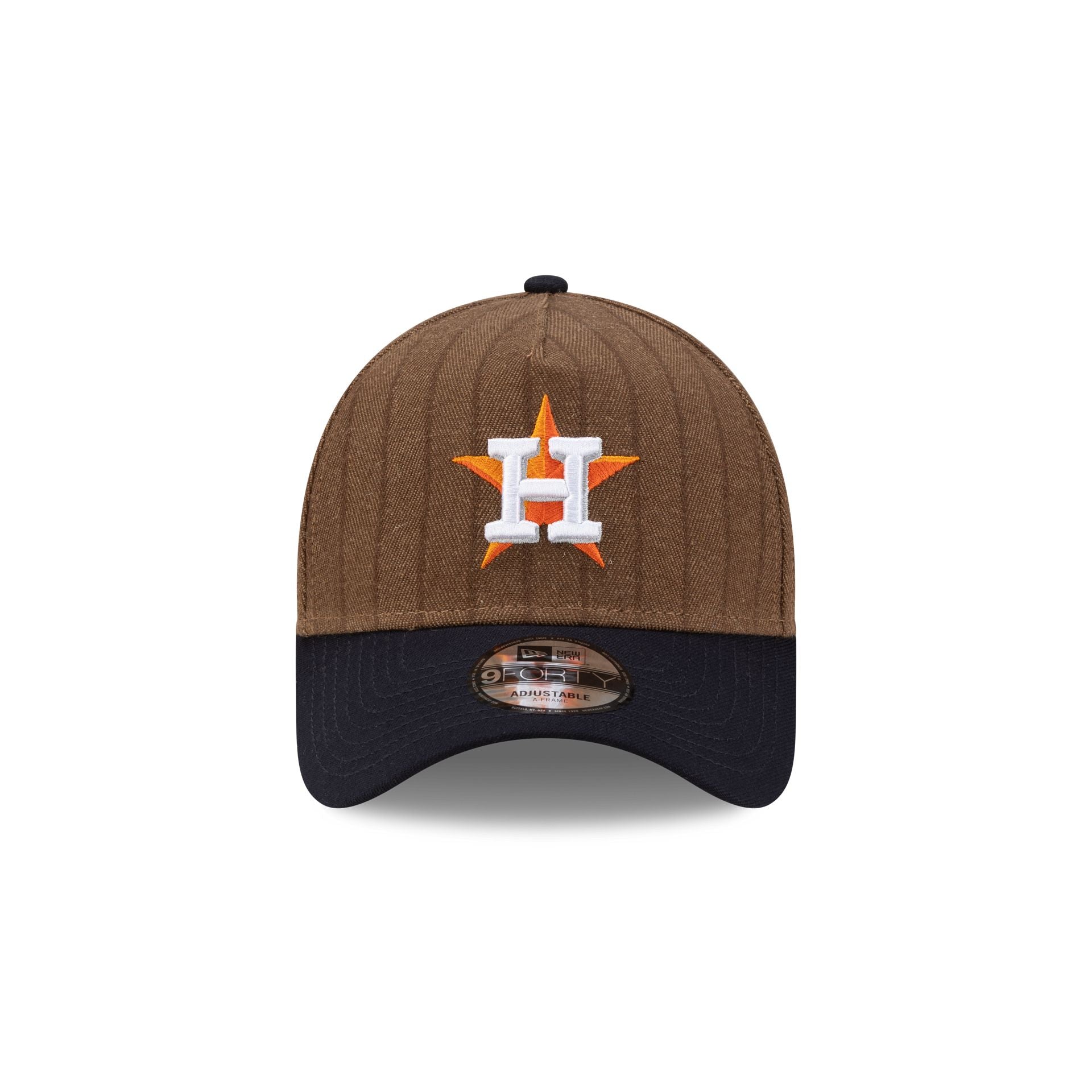 Houston Astros Three Looms Wool Pinstripe 9FORTY A-Frame Snapback Hat