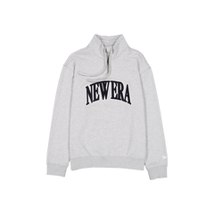 New Era Branded Heather Gray French Terry Quarter Zip