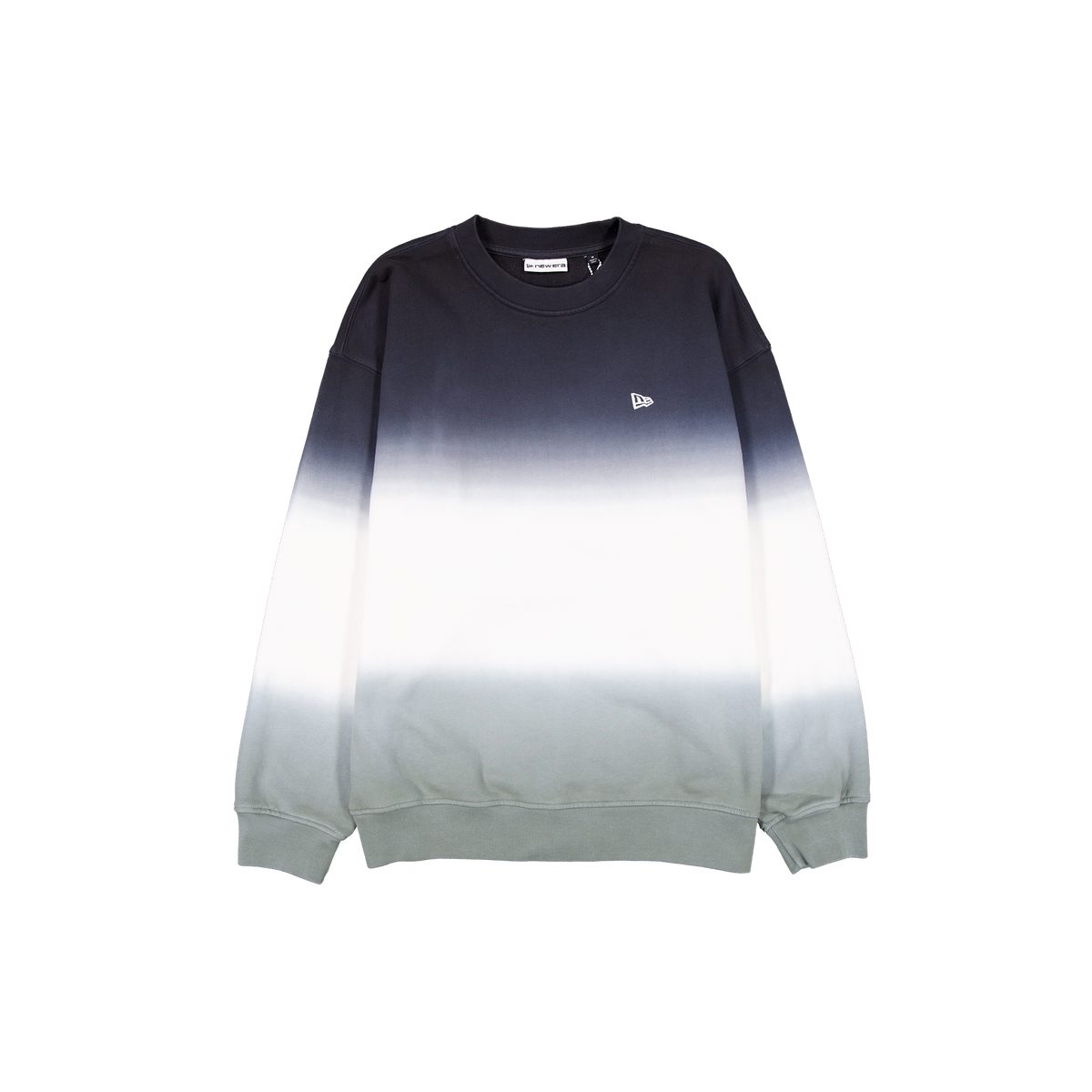 New Era Branded Balsam Green Dip Dye Crewneck