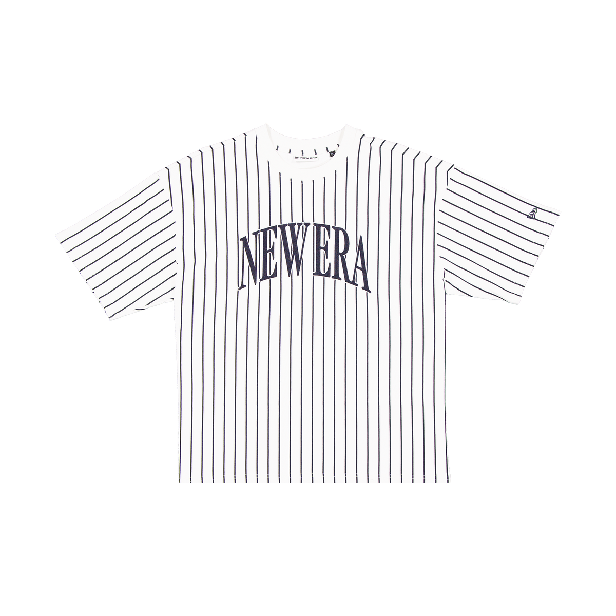 New Era Branded College White Pinstripe T-Shirt