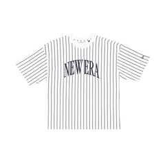 New Era Branded College White Pinstripe T-Shirt