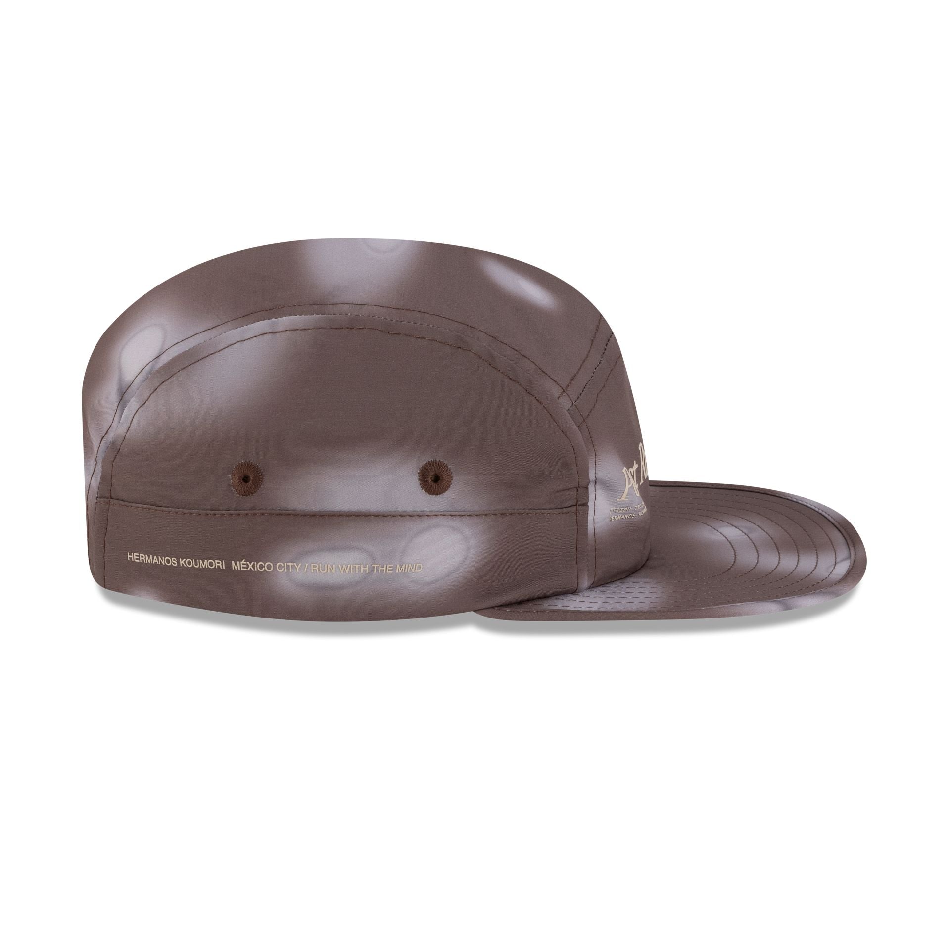 Hermanos Koumori Post Running High Brown Camper Adjustable Hat