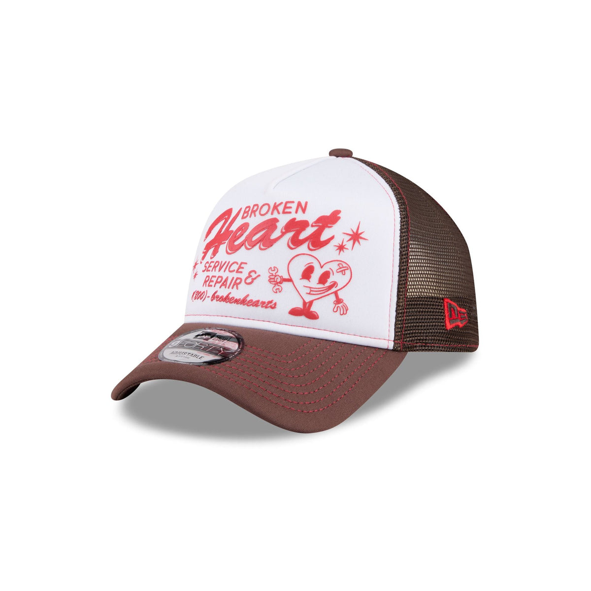 New Era Cap Broken Heart Service & Repair 9FORTY A-Frame Trucker Hat