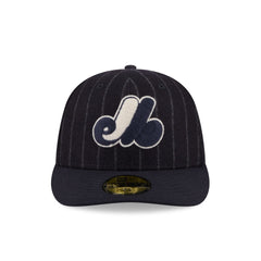 Montreal Expos Pinstripe Merino & Cashmere Moon 59FIFTY Fitted Hat