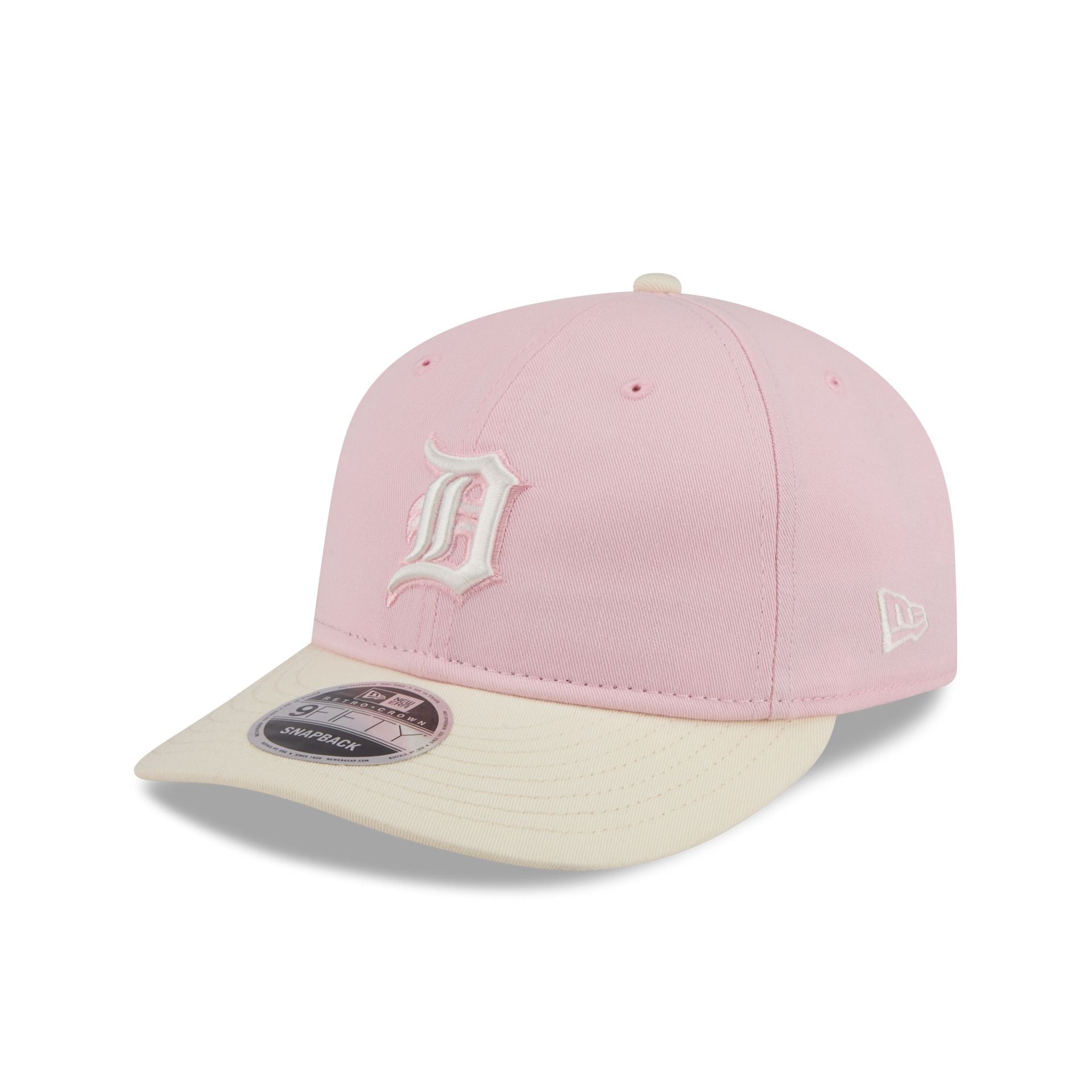 Detroit Tigers Light Pink Retro Crown 9FIFTY Snapback Hat