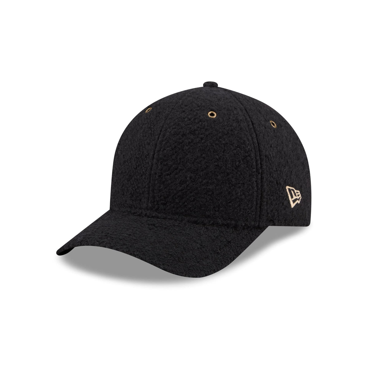 New Era Cap Brushed Wool Heather Black 9FORTY M-Crown Adjustable Hat