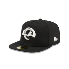 Just Caps Chiseled Logo Los Angeles Rams 59FIFTY A-Frame Fitted Hat