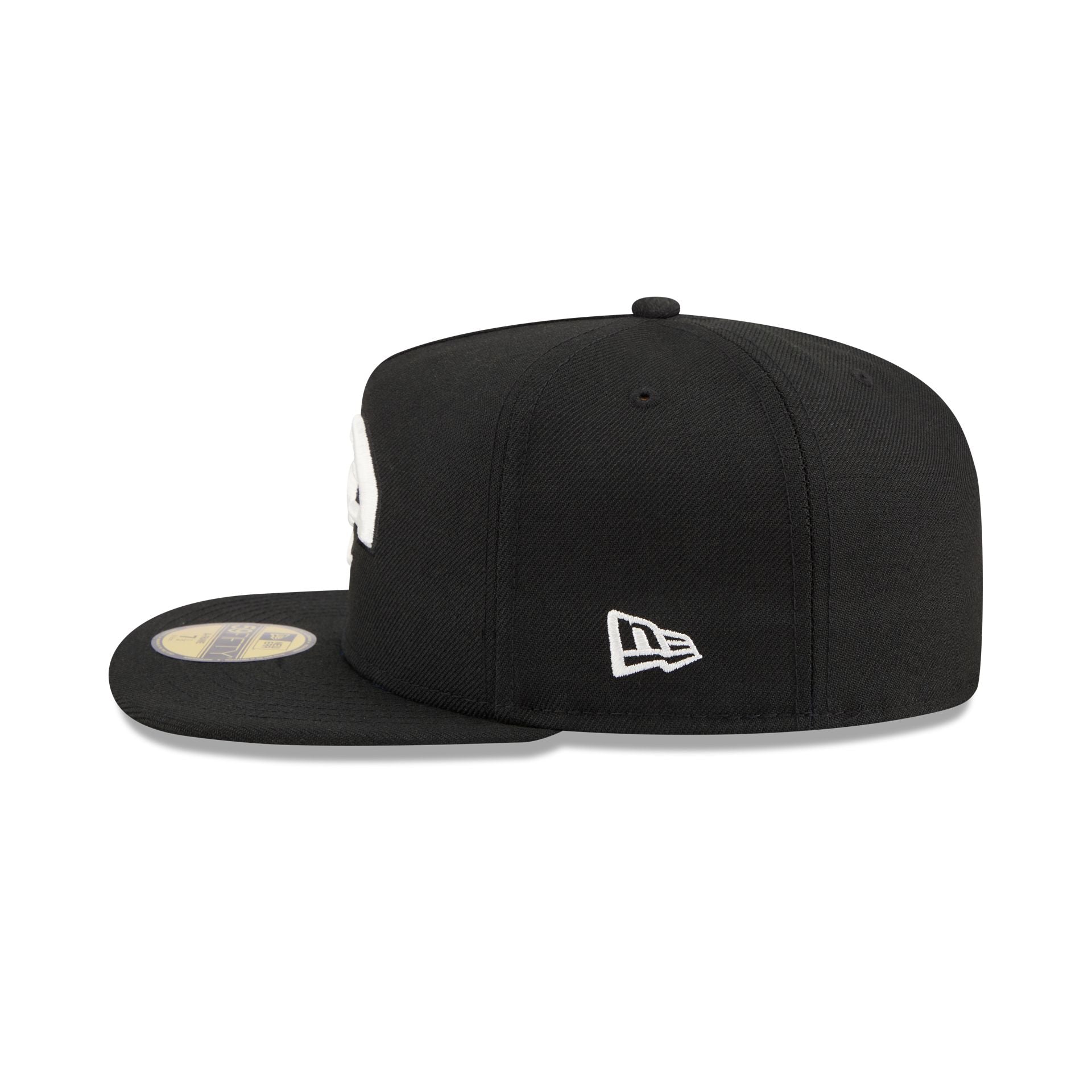 Just Caps Chiseled Logo Los Angeles Rams 59FIFTY A-Frame Fitted Hat
