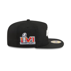 Just Caps Chiseled Logo Los Angeles Rams 59FIFTY A-Frame Fitted Hat