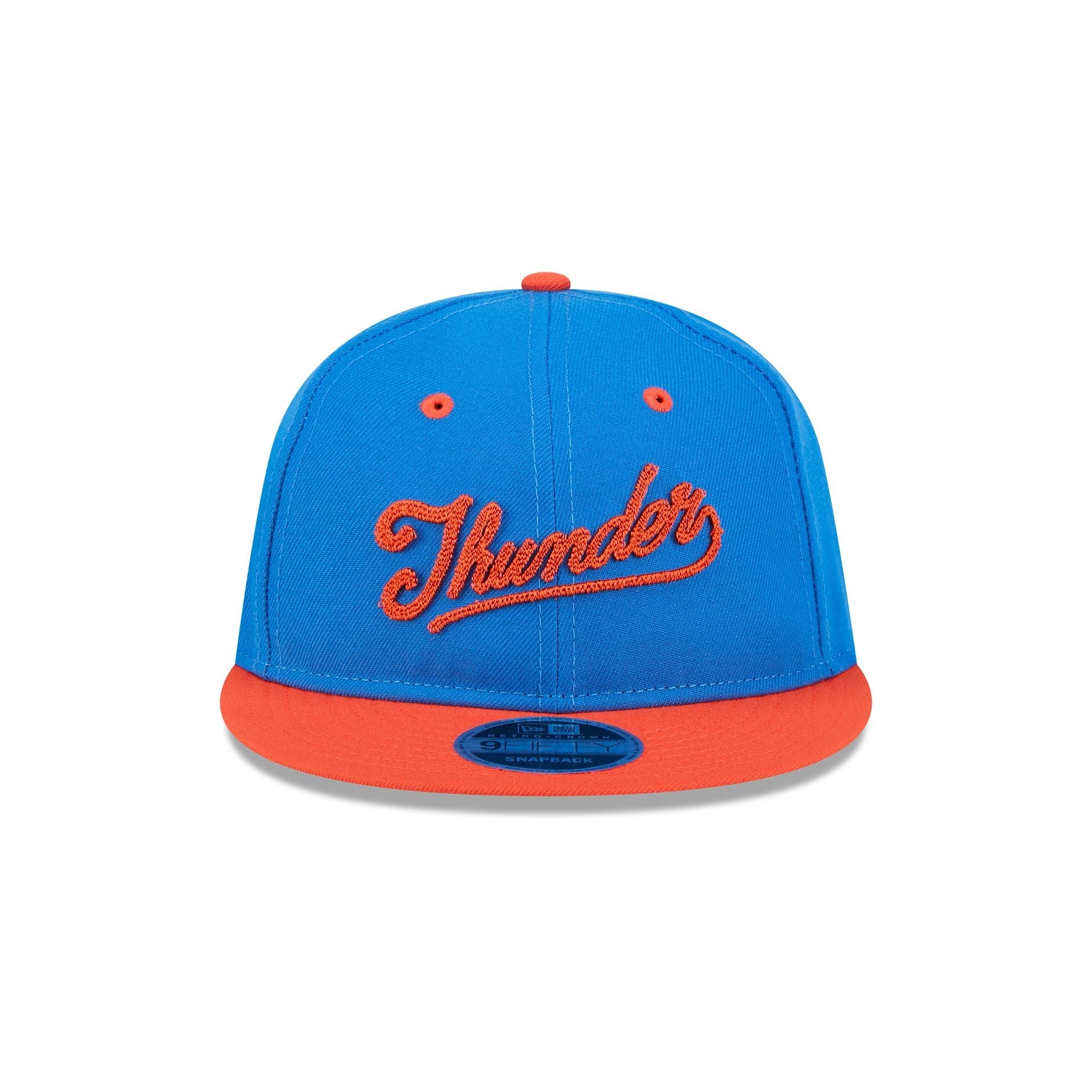 Oklahoma City Thunder Chainstitch Script Retro Crown 9FIFTY Snapback Hat