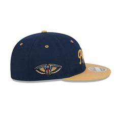 New Orleans Pelicans Chainstitch Script Retro Crown 9FIFTY Snapback Hat