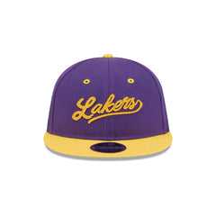 Los Angeles Lakers Chainstitch Script Retro Crown 9FIFTY Snapback Hat