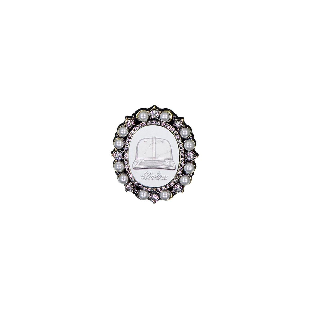 New Era Cap Pearl Brooch Pin
