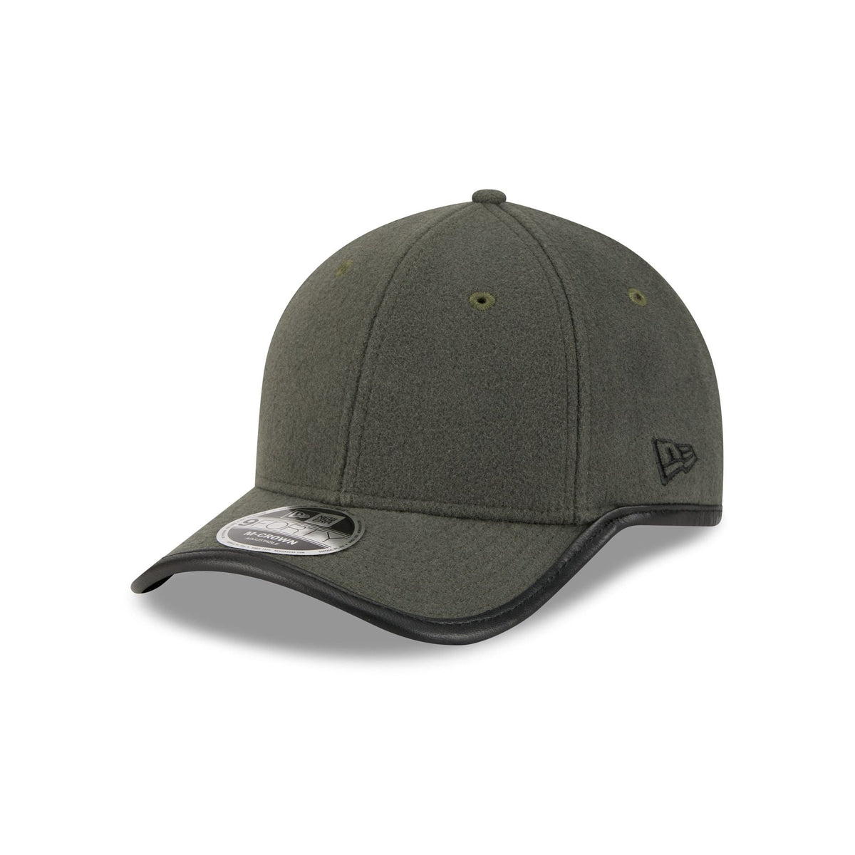New Era Cap Black Platinum Tier Melton Wool Gray 9FORTY M-Crown Adjustable Hat