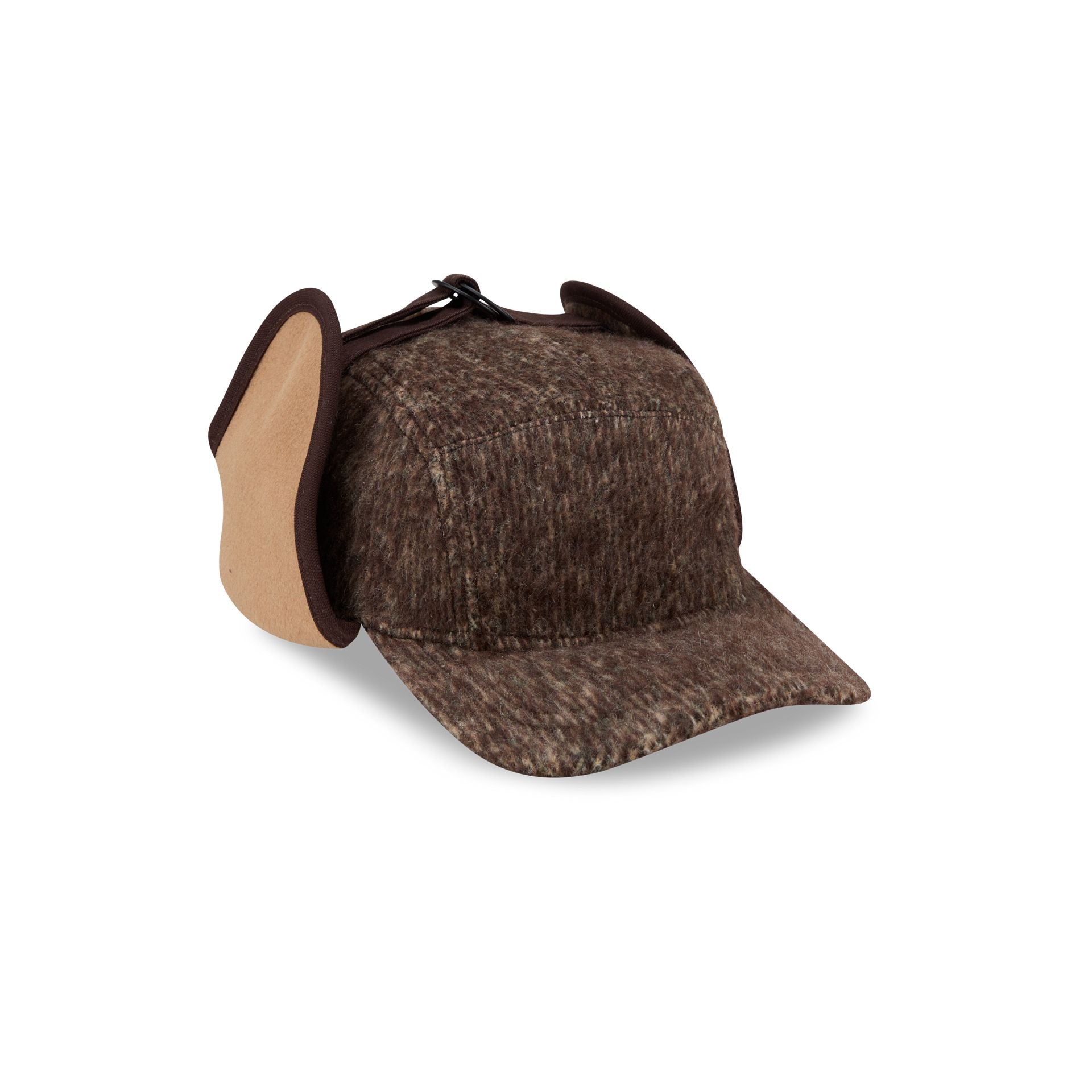New Era Cap Silver Tier Melton Wool Dog Ear Camper Hat