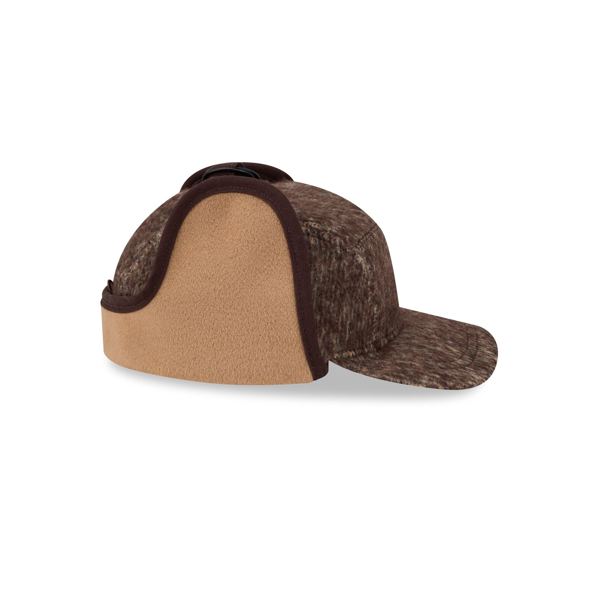 New Era Cap Silver Tier Melton Wool Dog Ear Camper Hat