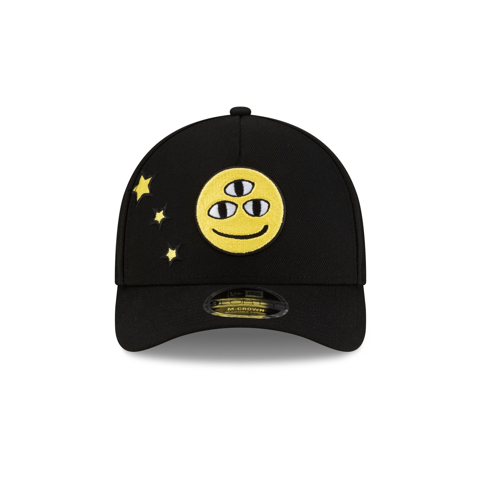 DISHIN�� Black 9FORTY M-Crown A-Frame Snapback Hat