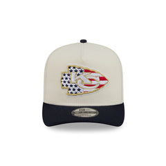 Kansas City Chiefs Chrome White Stars and Stripes 9FIFTY A-Frame Snapback Hat