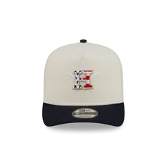 Houston Astros Chrome White Stars and Stripes 9FIFTY A-Frame Snapback Hat