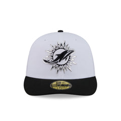 Miami Dolphins 2026 Draft Black and White 59FIFTY Fitted Hat