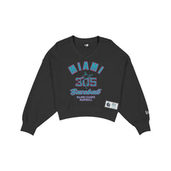 Miami Marlins 2026 City Connect Women's Cropped Crewneck