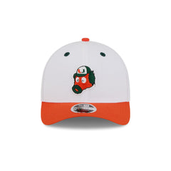 New Era x adidas Miami Hurricanes White Mascot 9FORTY M-Crown Snapback Hat
