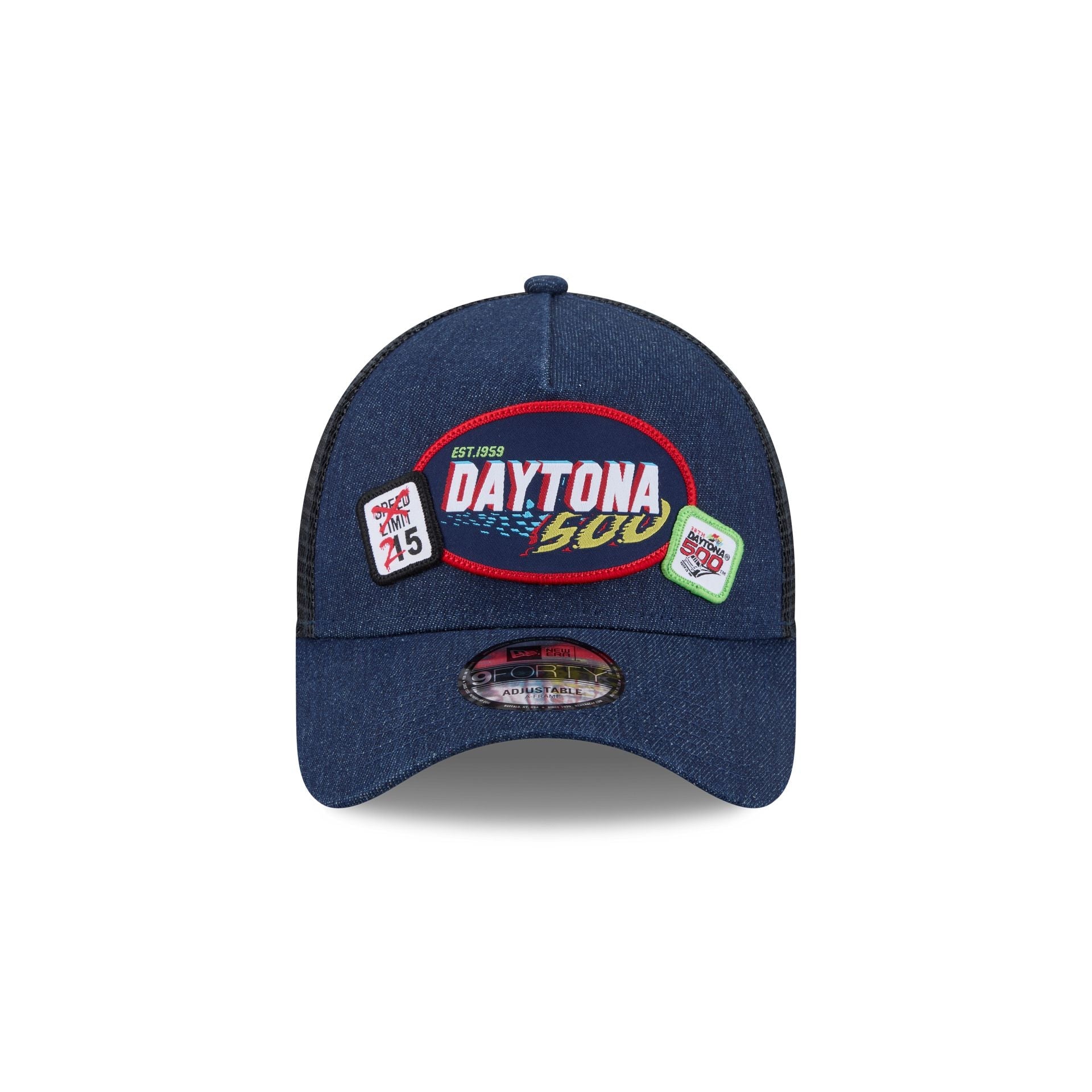 NASCAR DAYTONA 500 Denim 9FORTY A-Frame Trucker Hat