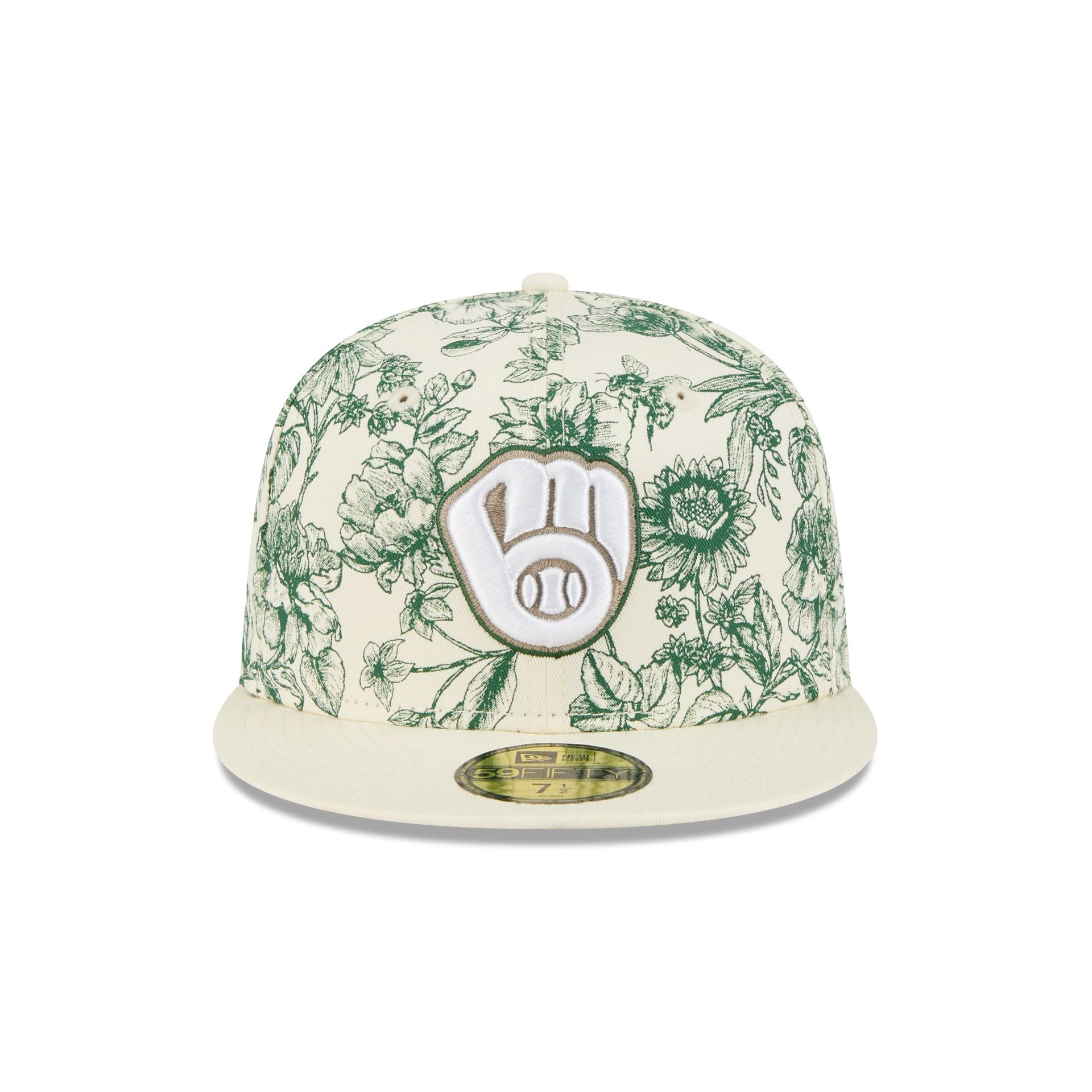 Milwaukee Brewers Spring Floral 59FIFTY Fitted Hat