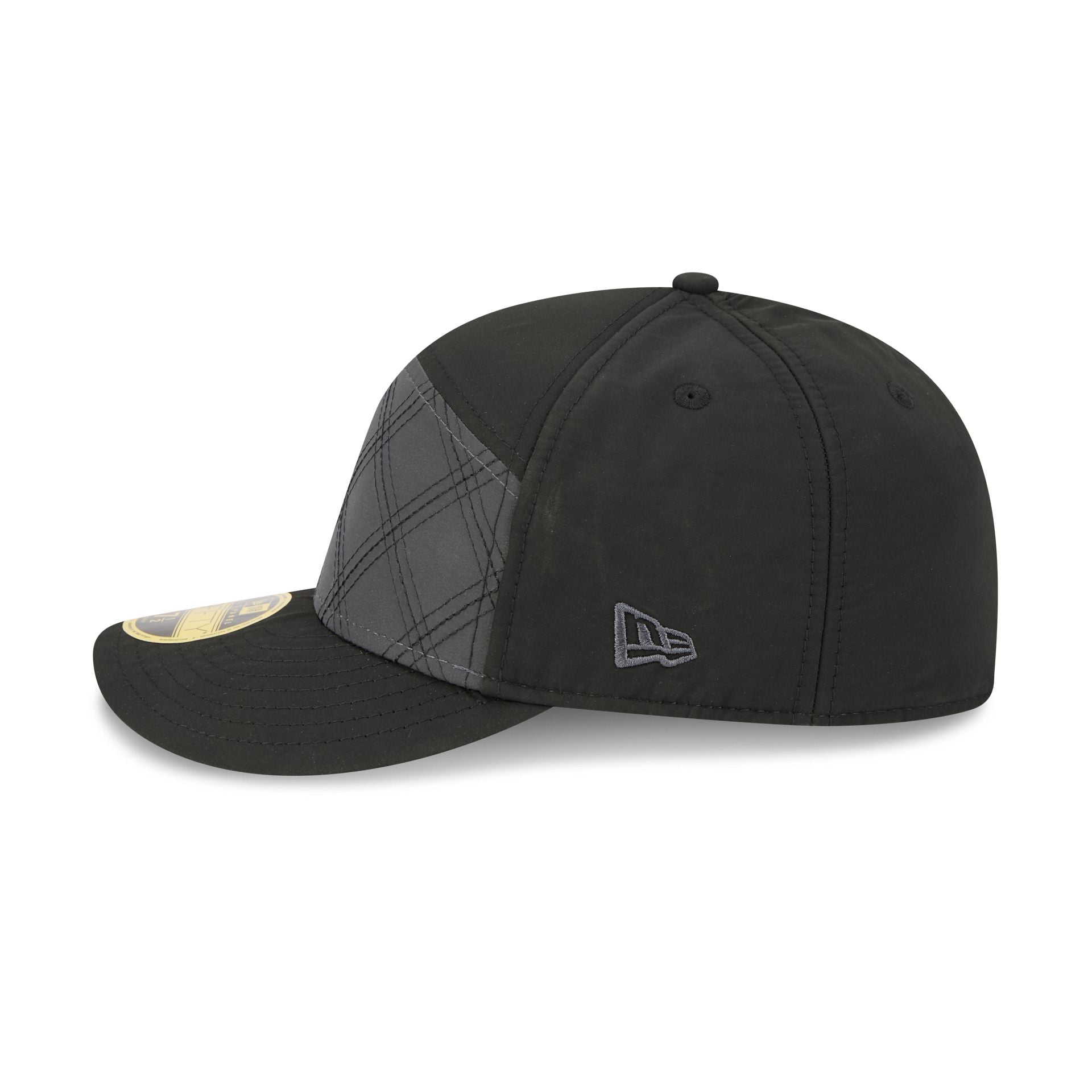 New Era Cap Silver Tier Quilted Split Panel 59FIFTY Fitted Hat