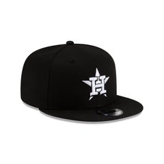 Houston Astros Basic Black & White 9FIFTY Snapback Hat