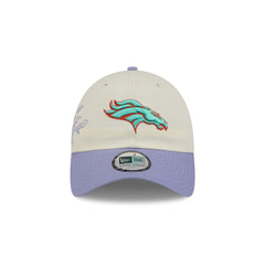 Denver Broncos Lavender Flowers Casual Classic Adjustable Hat