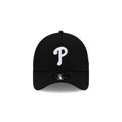 Philadelphia Phillies Side Script Black 9FORTY A-Frame Trucker Hat