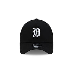 Detroit Tigers Side Script Black 9FORTY A-Frame Trucker Hat