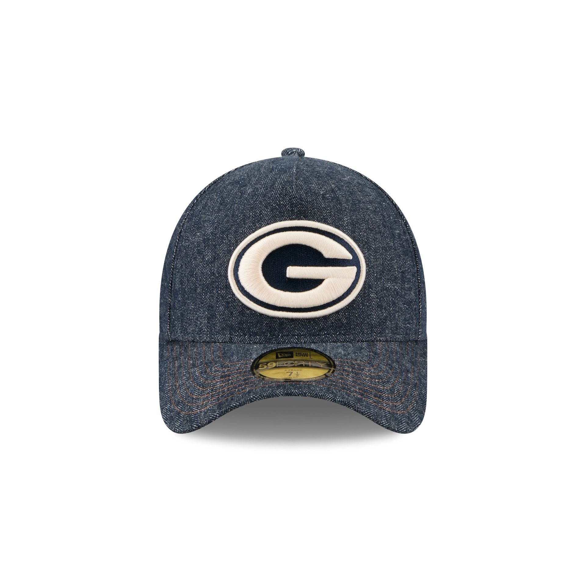 Green Bay Packers Denim 59FORTY A-Frame Fitted Hat