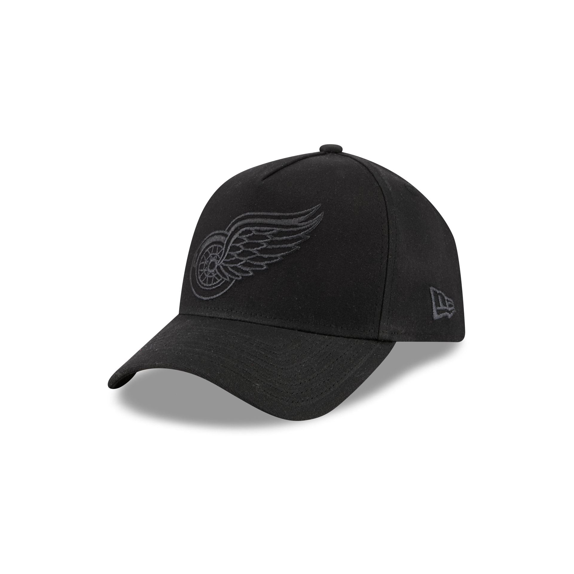 Detroit Red Wings Waxed Canvas Black 59FORTY A-Frame Fitted Hat