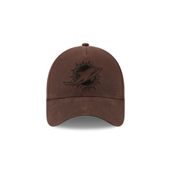 Miami Dolphins Waxed Canvas Brown 59FORTY A-Frame Fitted Hat