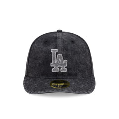 Los Angeles Dodgers Black Denim Low Profile 59FIFTY Fitted Hat