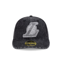 Los Angeles Lakers Black Denim Low Profile 59FIFTY Fitted Hat