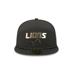Detroit Lions Gold Logo Rope Split Panel 59FIFTY Fitted Hat