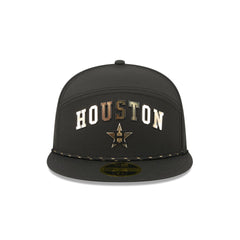 Houston Astros Gold Logo Rope Split Panel 59FIFTY Fitted Hat