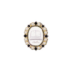 New Era Cap Jeweled Brooch Pin